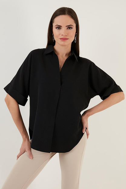 Cotton Oversize Short Sleeve Shirt 6234759