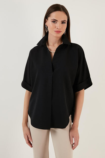 Cotton Oversize Short Sleeve Shirt 6234759