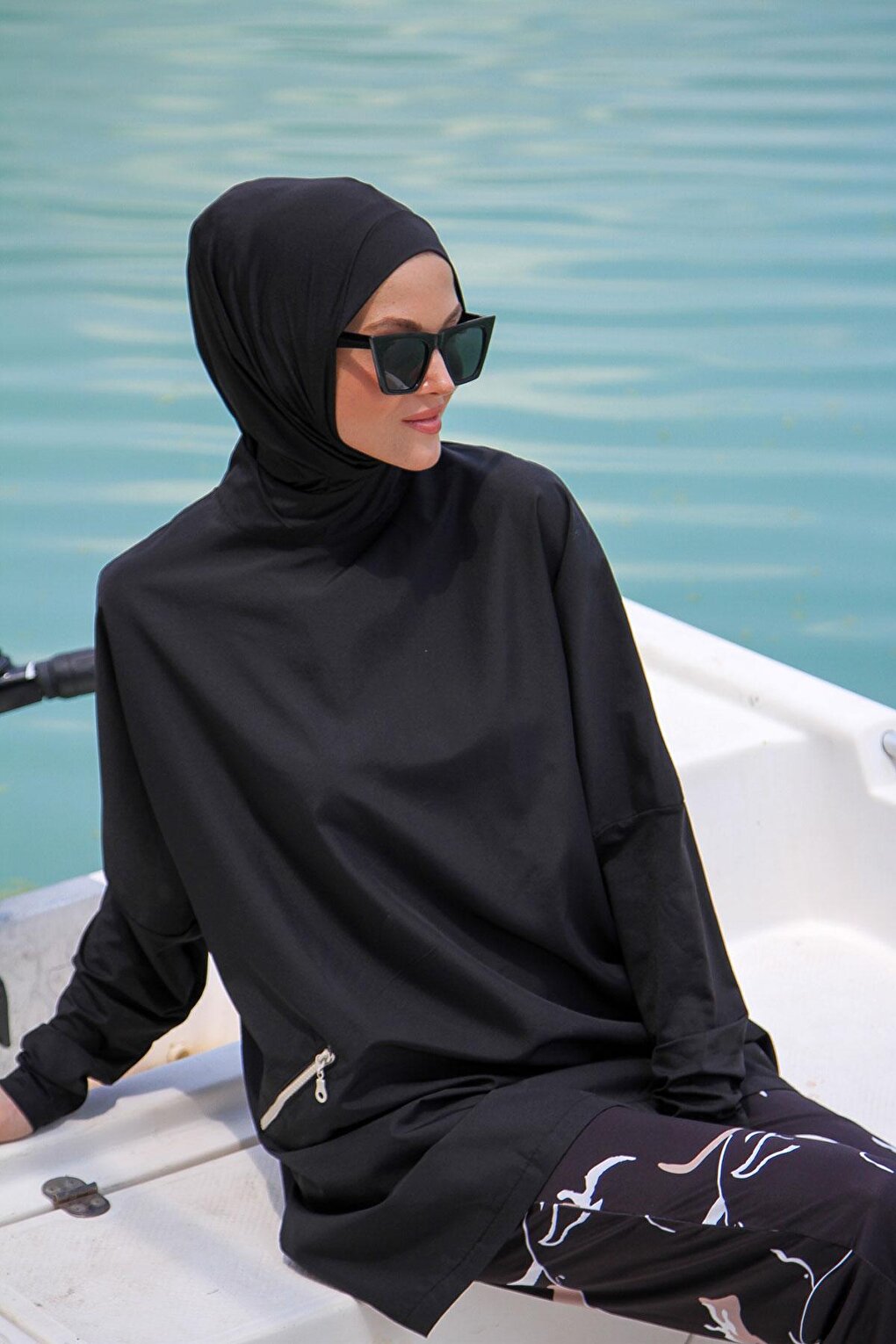 Black Full Covered Hijab Swimsuit M2274