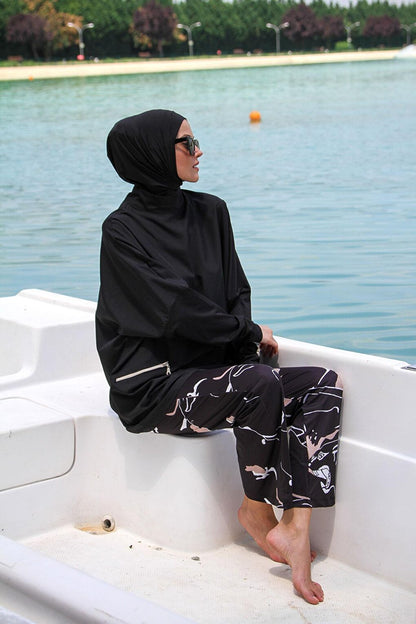 Black Full Covered Hijab Swimsuit M2274