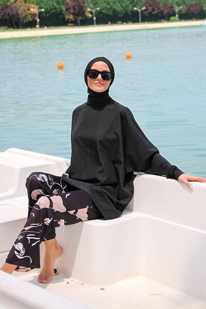 Black Full Covered Hijab Swimsuit M2274