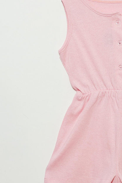 Girls' Jumpsuit with Pink Shorts