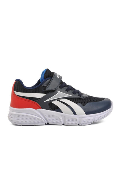 Bst-B369-F Navy Blue-Red Mesh Children's Sports Shoes