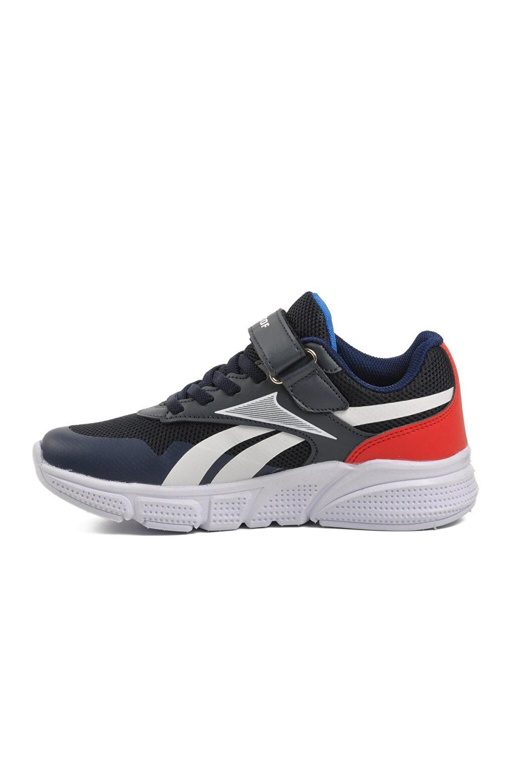 Bst-B369-F Navy Blue-Red Mesh Children's Sports Shoes