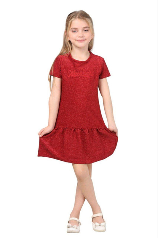 Sparkly Red Girl's Dress LP-23WIN-002