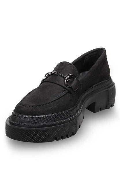 Women's Black-suede Casual Shoes