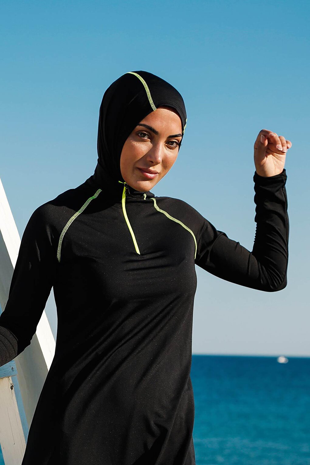 Black Fully Covered Hijab Swimsuit M2234