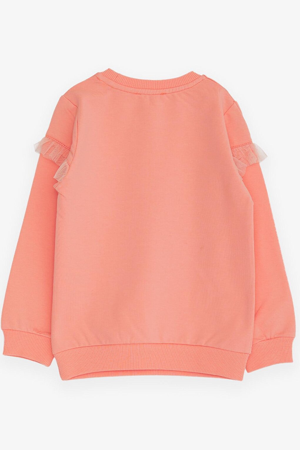 Girl's Sweatshirt Teddy Bear Printed Salmon (Age 1-4)