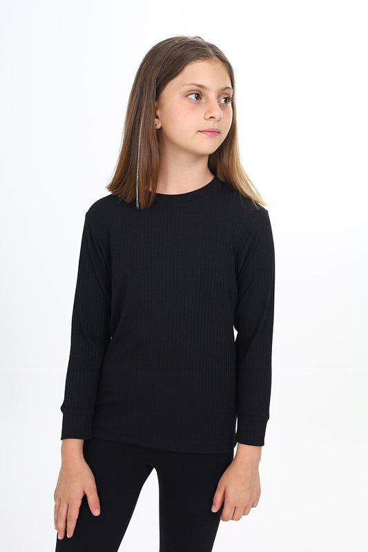 Girl's Fitted Bady Sweatshirt 9-14 Years Lx267