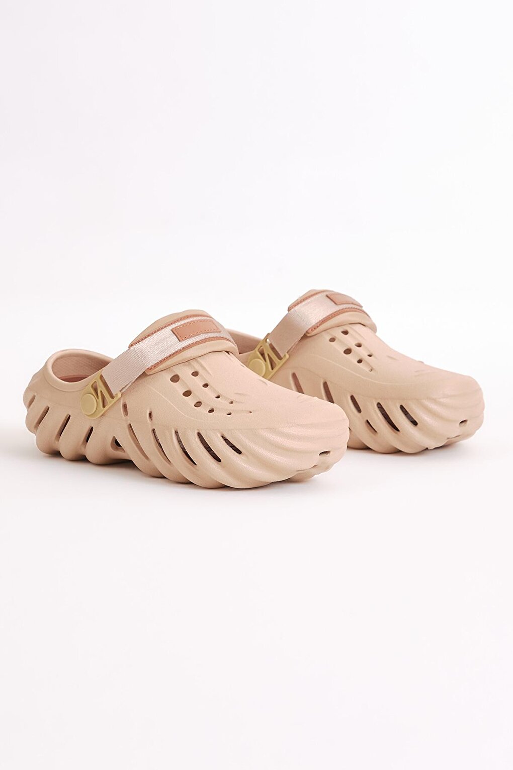 Men's Cream Spiral Sole Eva Slippers