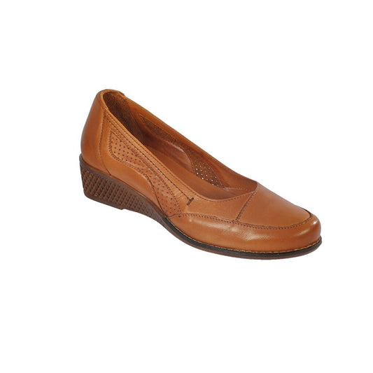 7839 Genuine Leather Taba Women's Classic Shoes