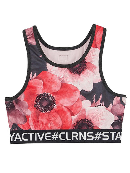 Larisa Floral Patterned Crop Tank Top