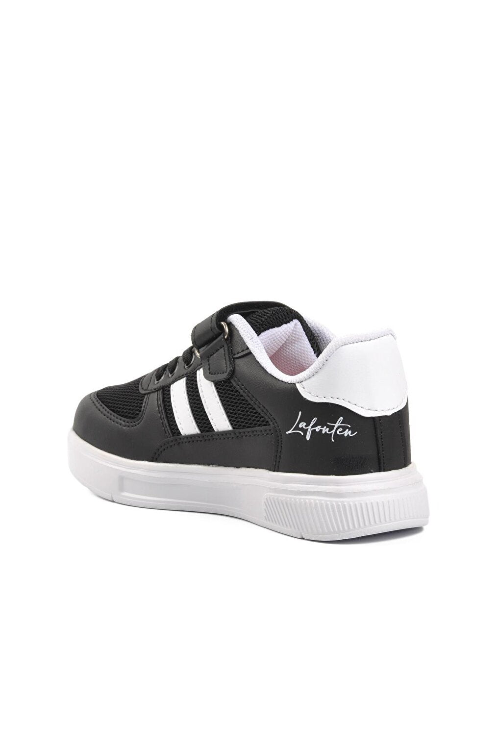 715Y-F Black-White Mesh Children's Sports Shoes