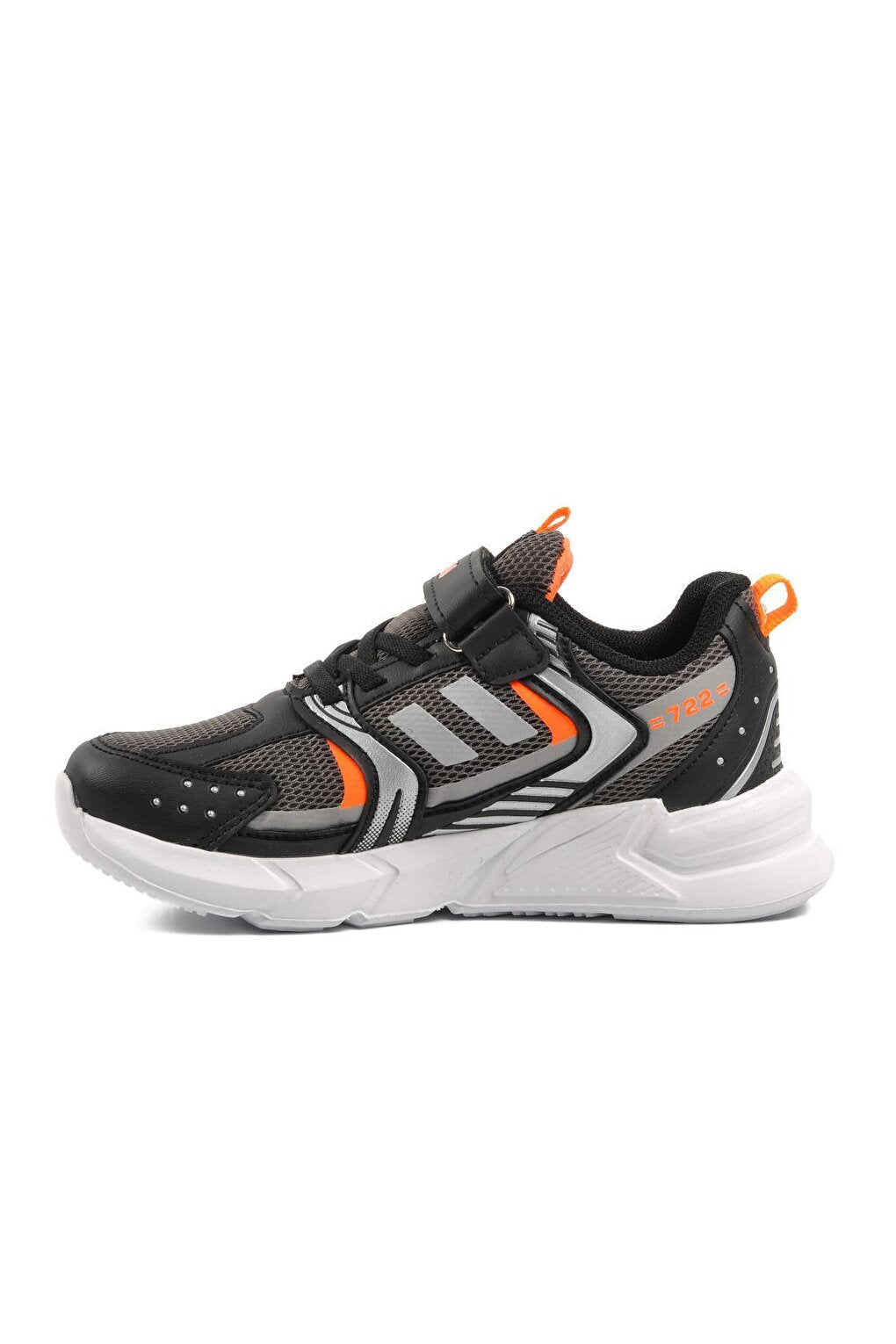 722Y-F Black-Smoked-Orange Children's Sports Shoes