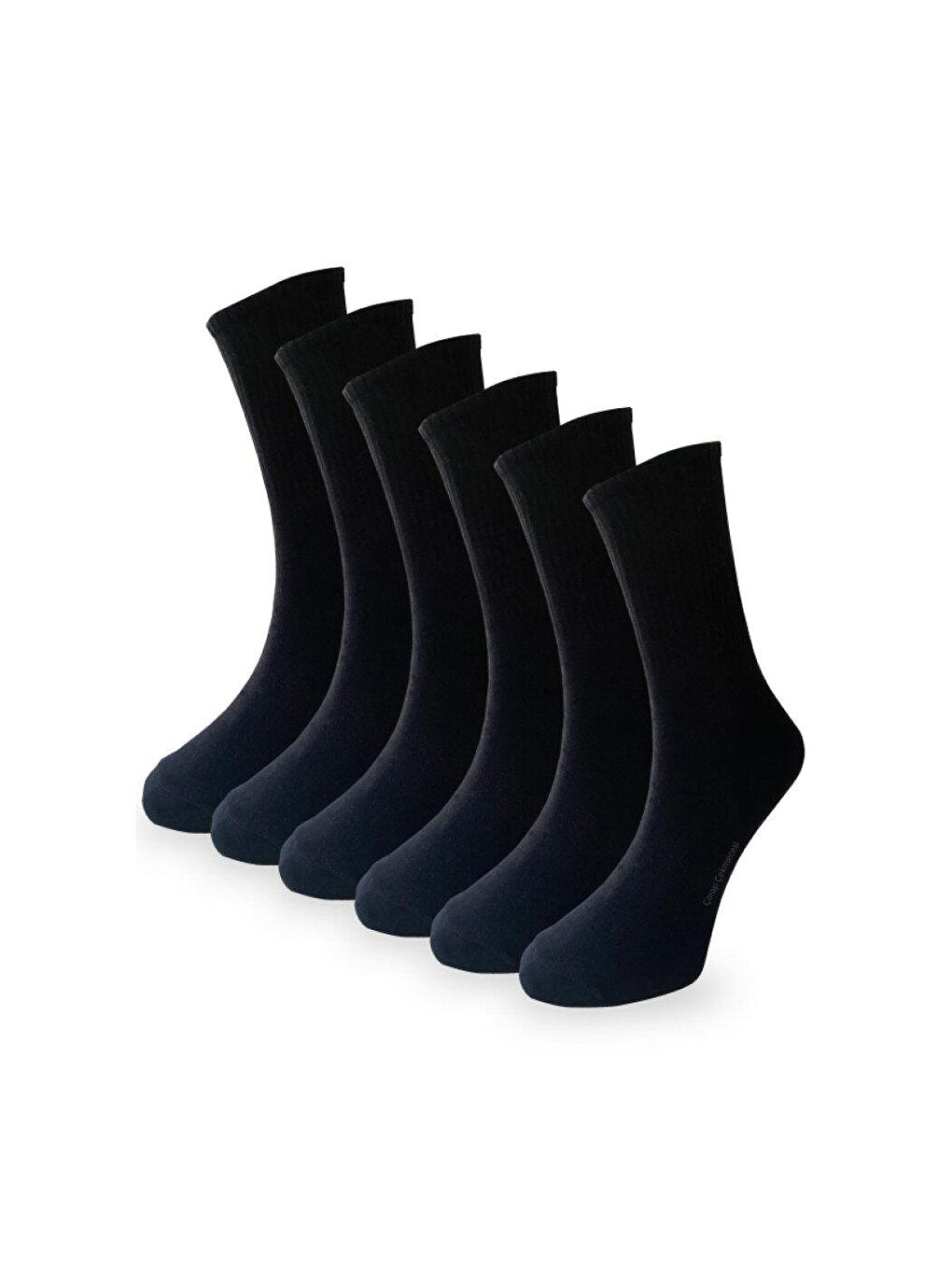 Women's Tennis Socks Plain Black 6-pack