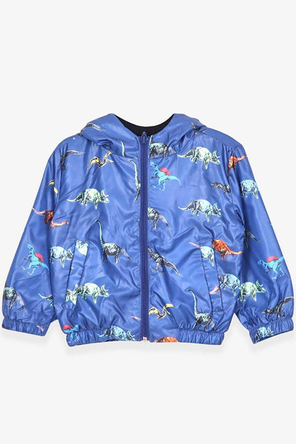 Boy's Raincoat Dinosaur Patterned Saks Blue (Age 1)