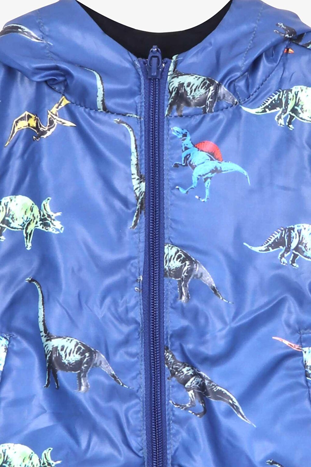 Boy's Raincoat Dinosaur Patterned Saks Blue (Age 1)