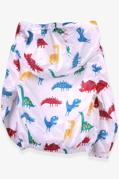 Boy's Raincoat Colorful Dinosaurs World White (1 Year Old)