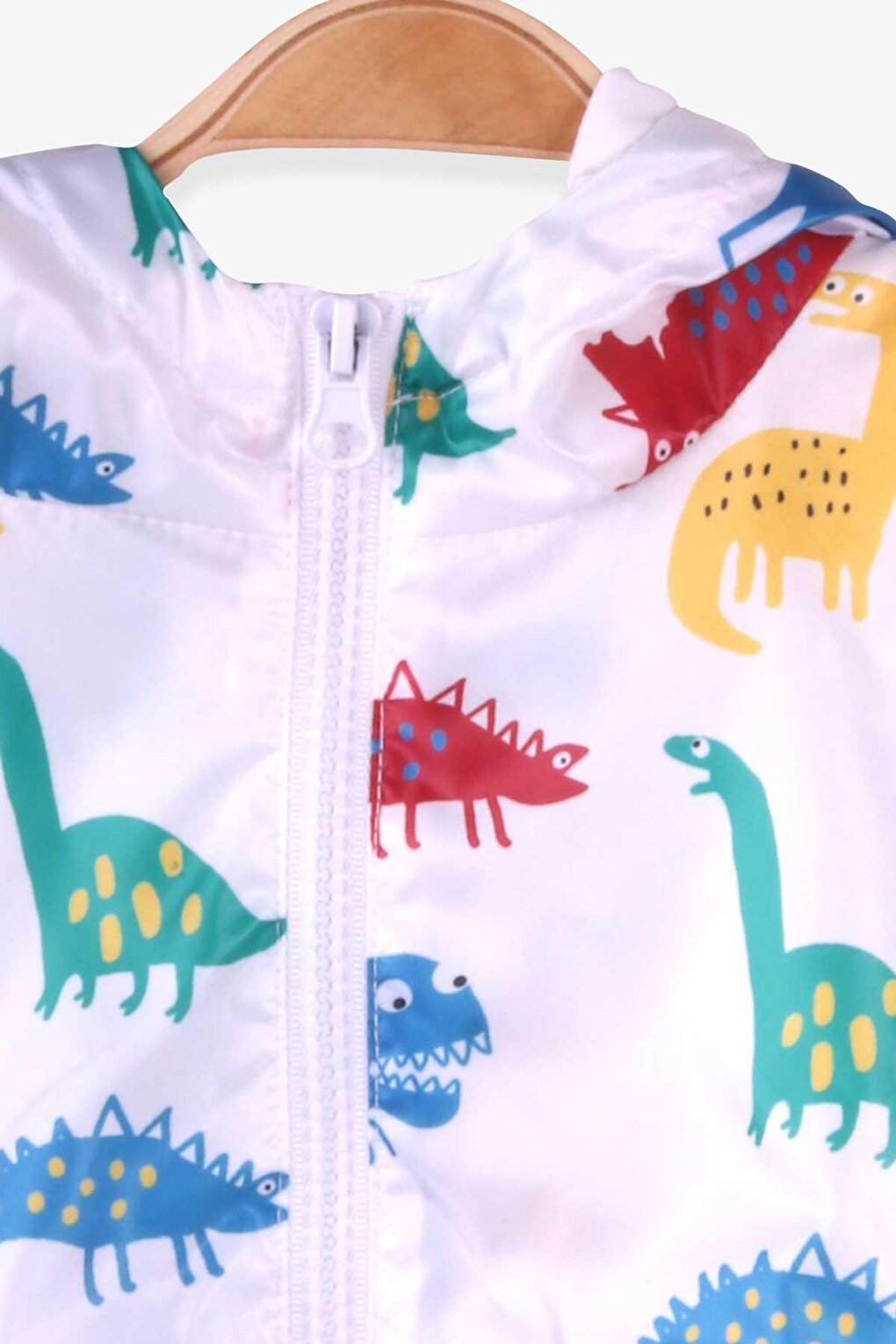 Boy's Raincoat Colorful Dinosaurs World White (1 Year Old)