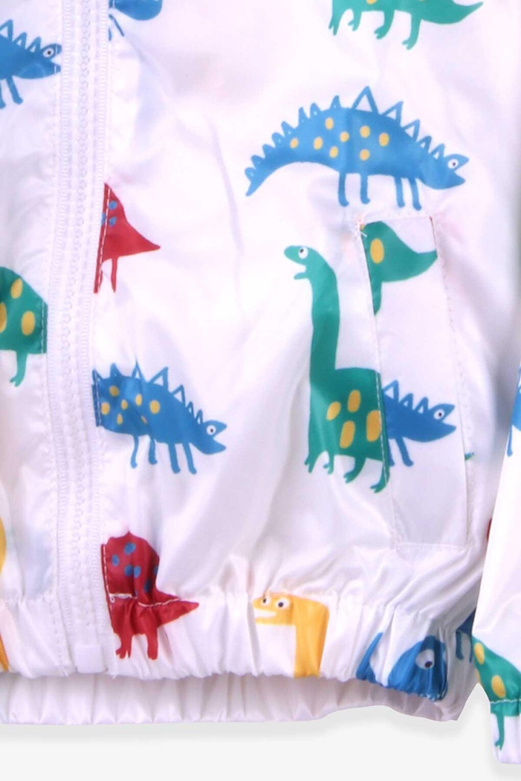 Boy's Raincoat Colorful Dinosaurs World White (1 Year Old)