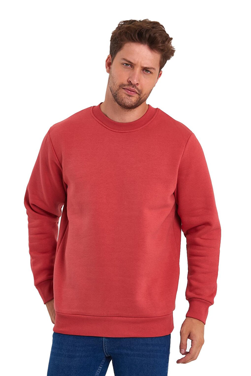 3 Thread Raised Crew Neck Men's Sweatshirt