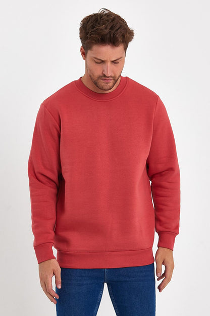 3 Thread Raised Crew Neck Men's Sweatshirt