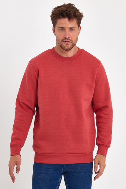 3 Thread Raised Crew Neck Men's Sweatshirt