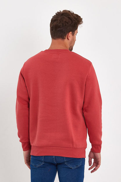 3 Thread Raised Crew Neck Men's Sweatshirt