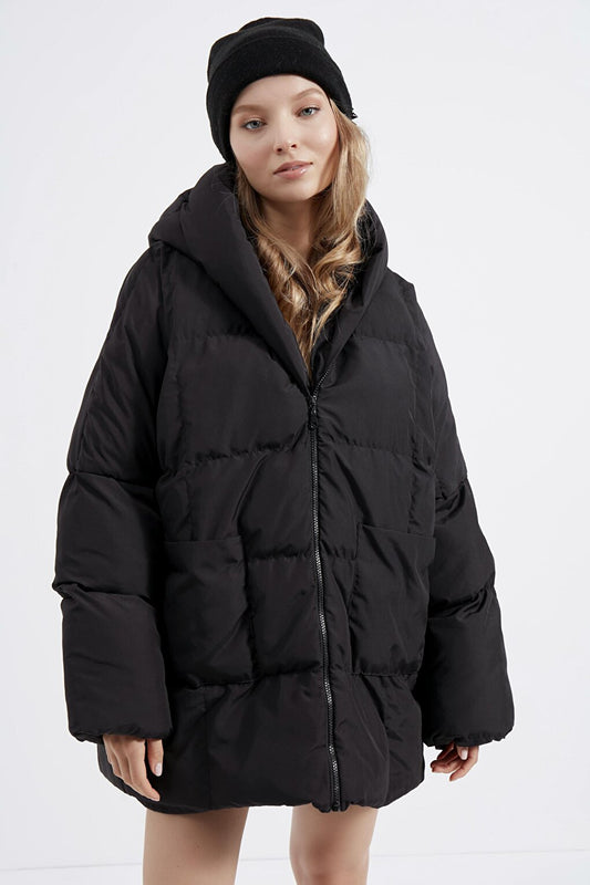 Women's Black Bat Coat