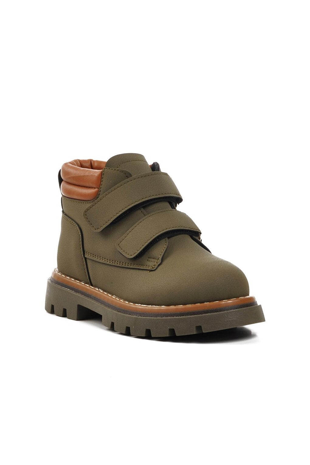 Ctaye-F Khaki-Taba Boys' Boots with Fleece Inside