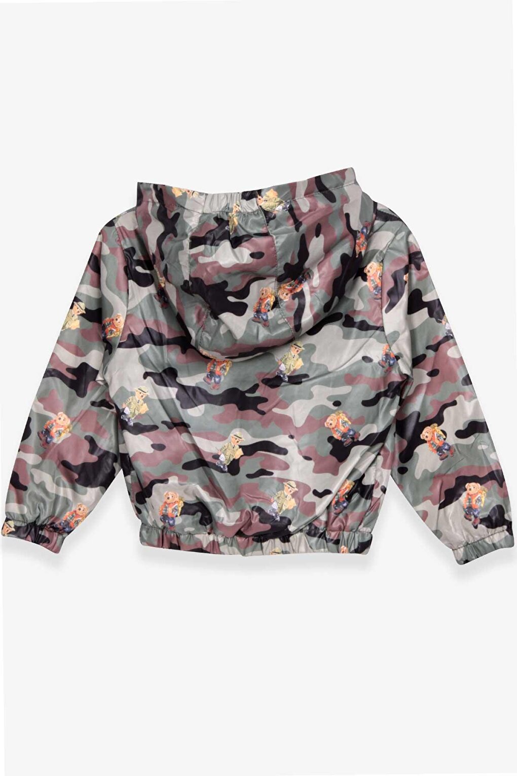 Boy's Raincoat with Teddy Bear Camouflage Pattern Mixed Color (1-5 Years)