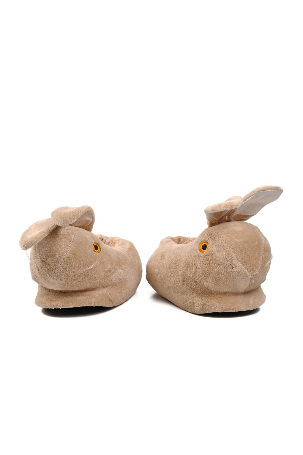 Beige Women's Slippers with Rabbit