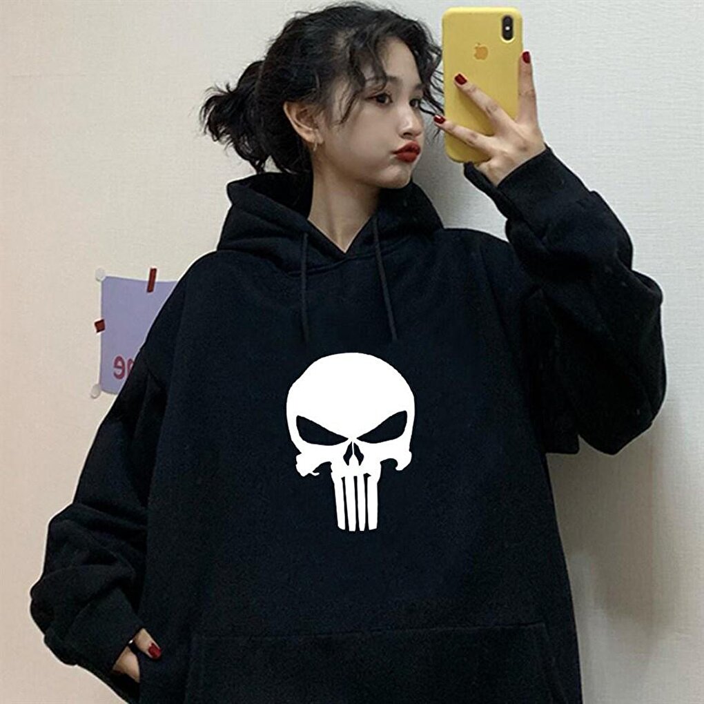 Punisher Black Hooded Sweatshirt