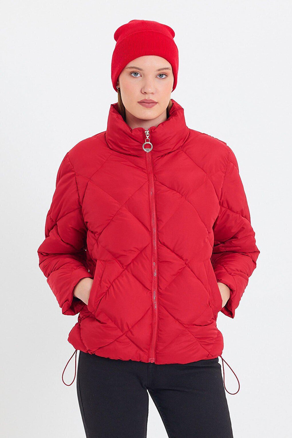 Comfortable Stand-Up Collar Puffer Jacket AD-K50424LNW