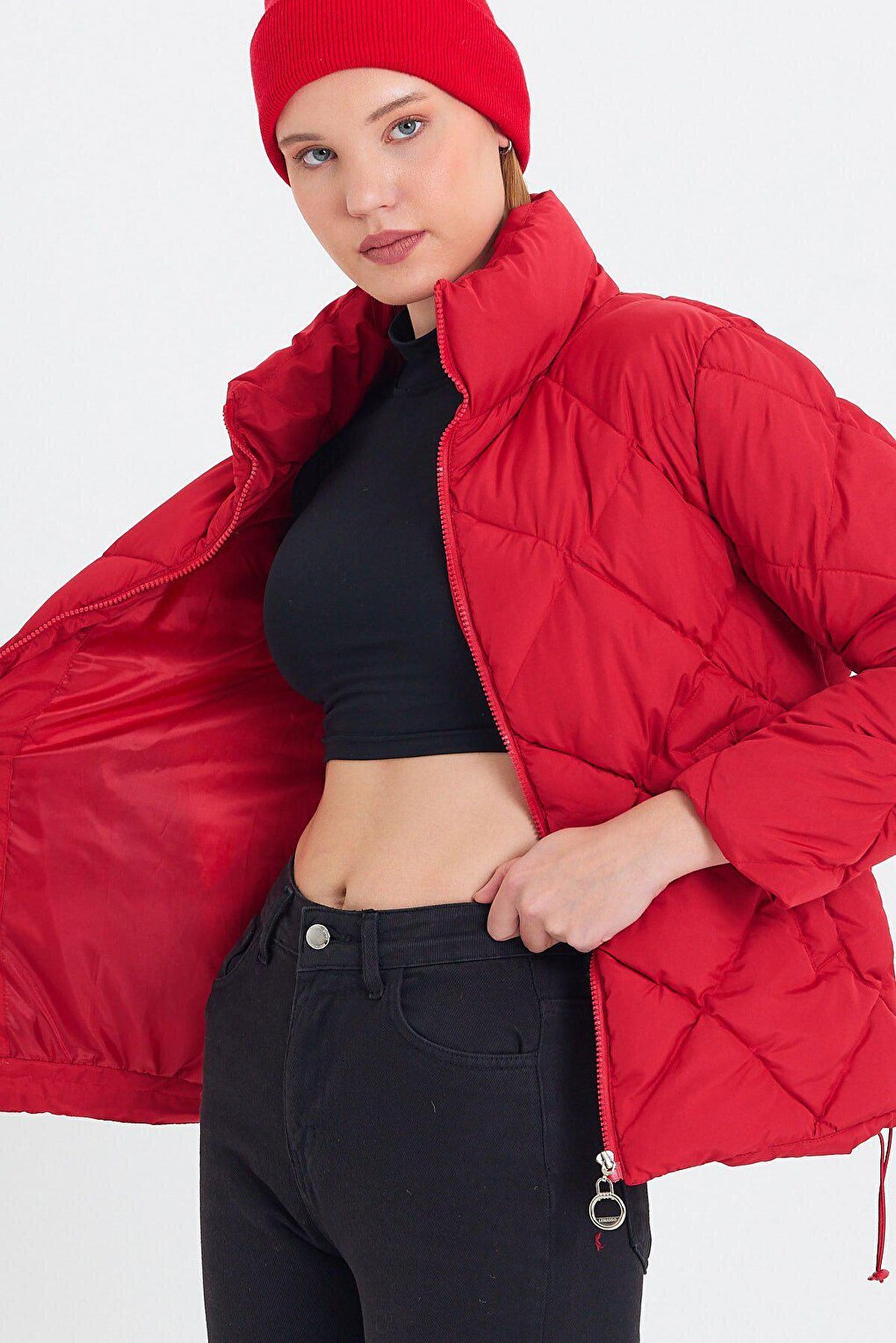 Comfortable Stand-Up Collar Puffer Jacket AD-K50424LNW