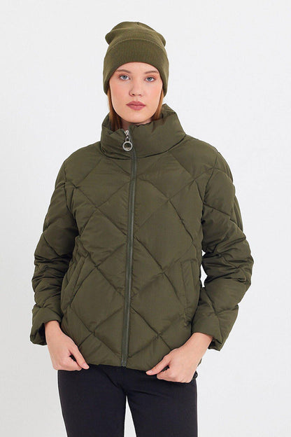 Comfortable Stand-Up Collar Puffer Jacket AD-K50424LNW