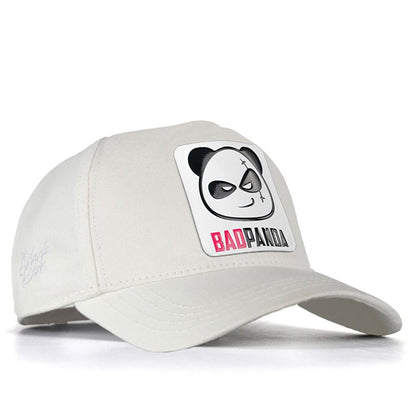 V1 Baseball Panda - Unisex White Cap with 6 Code Logo