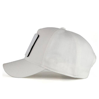 V1 Baseball Panda - Unisex White Cap with 6 Code Logo