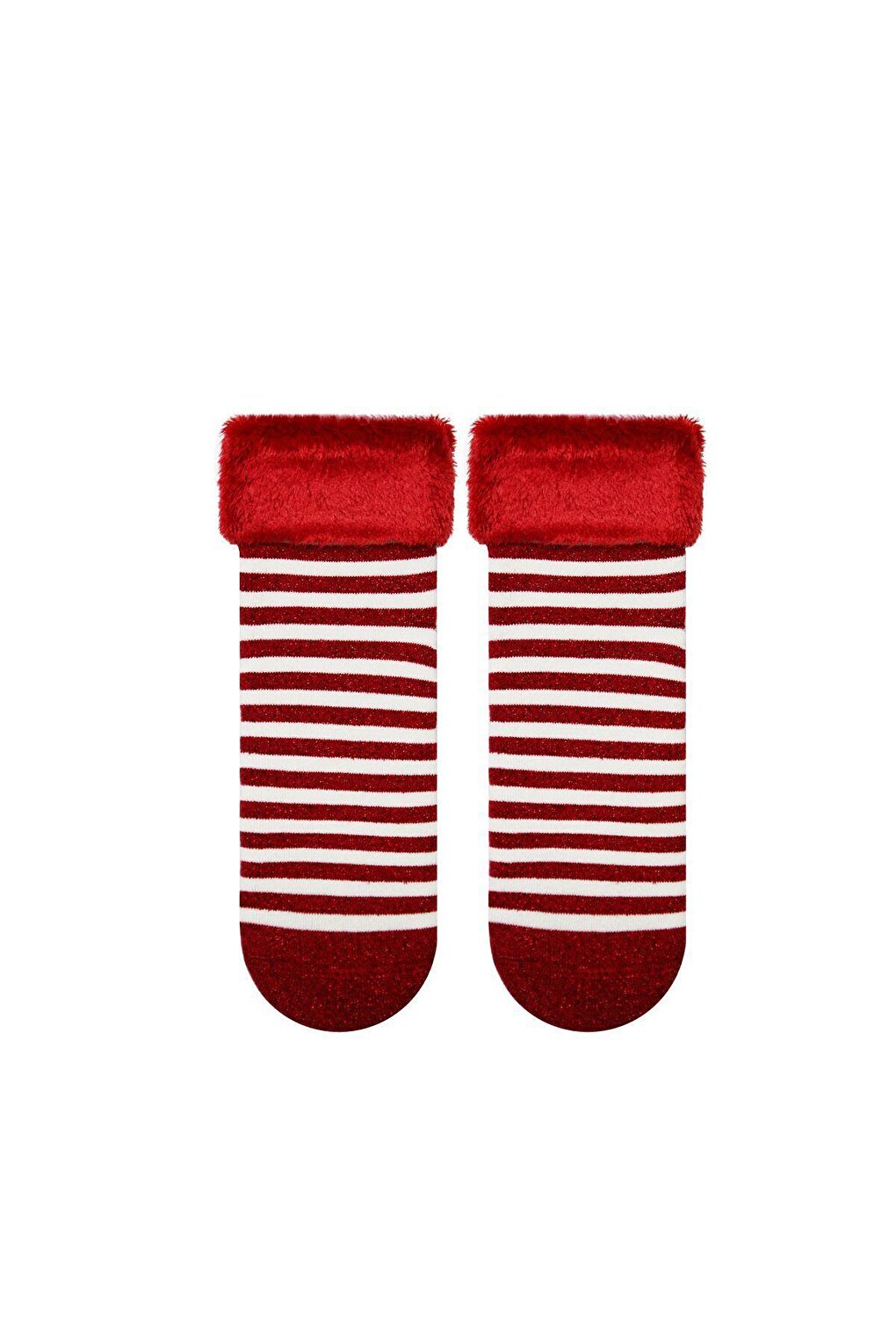 Fringed Christmas Themed Towel Socks