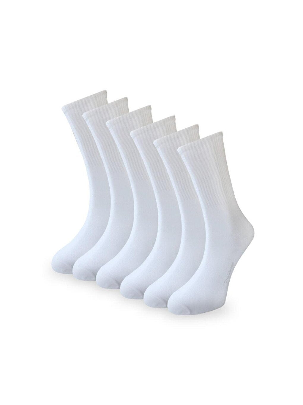 Men's Tennis Socks Plain White 6-pack