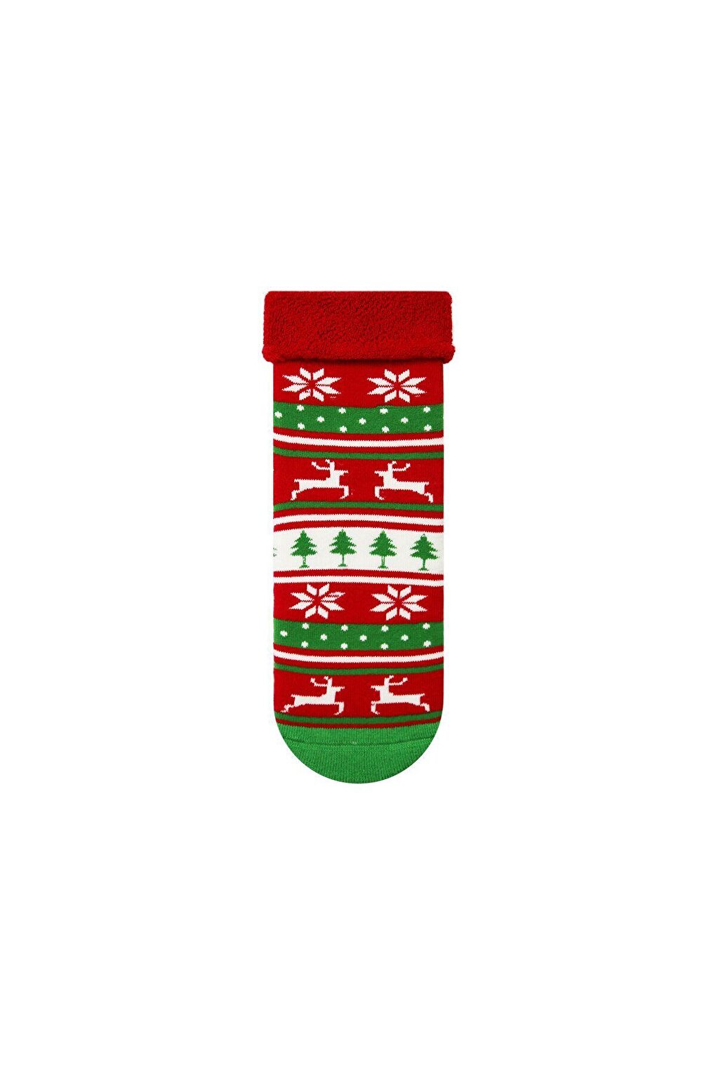 Fringed Christmas Themed Socket Towel Socks