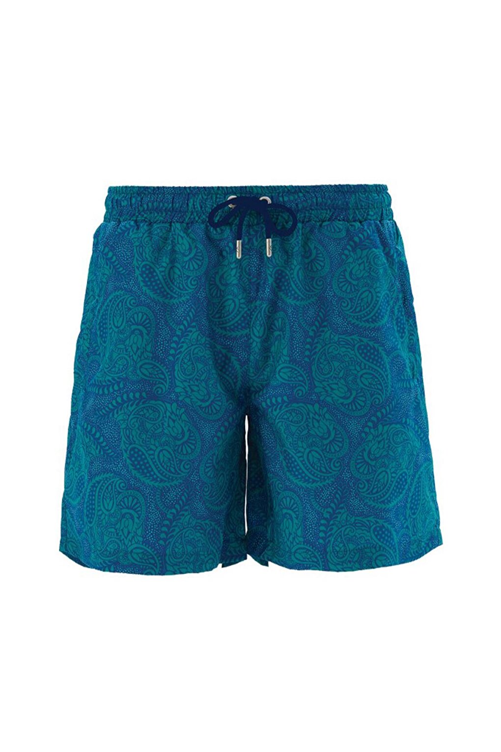 Men's Pool Swim Shorts Patterned Leaf S131 Petrol