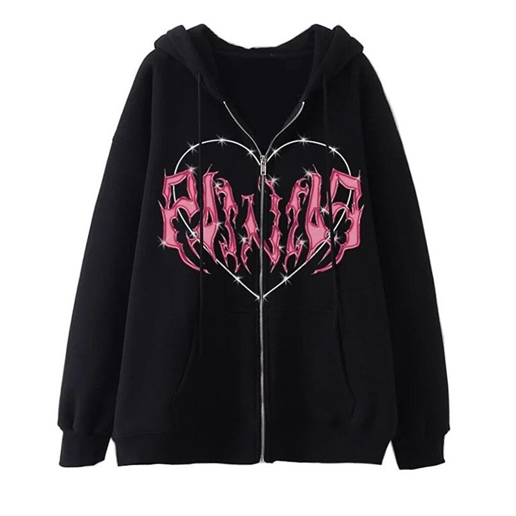 Harajuku Pink Heart with Black Spikes Cardigan