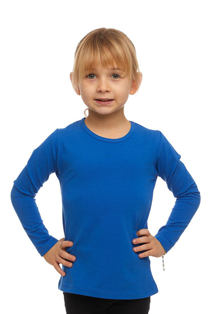 Saks Girl's Plain Printed Lycra Long Sleeve T-Shirt