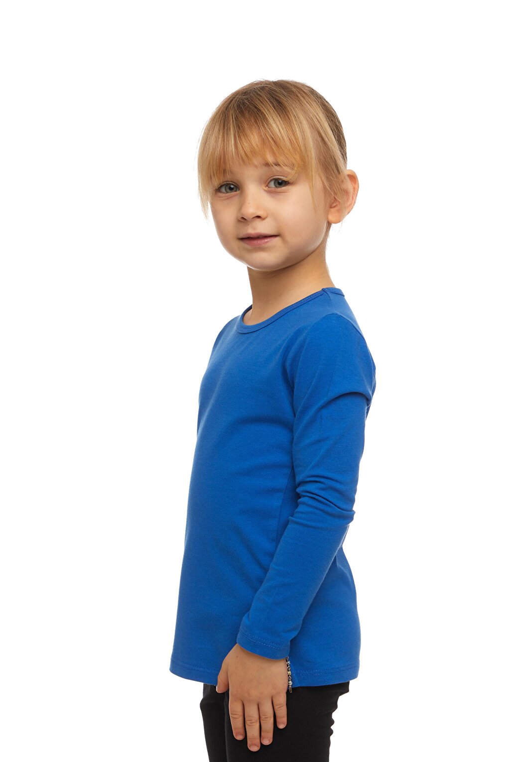 Saks Girl's Plain Printed Lycra Long Sleeve T-Shirt