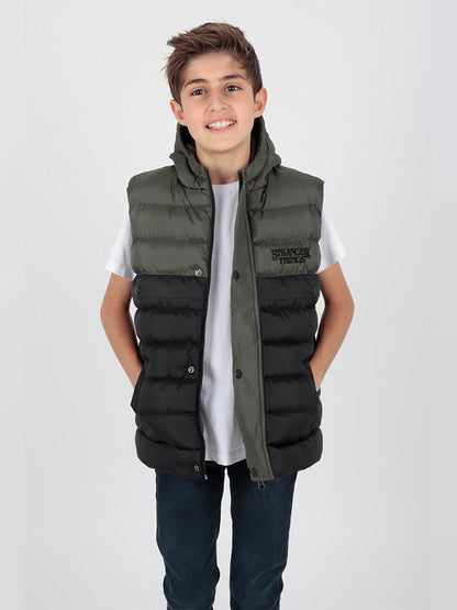 Boy's Stranger Embroidered Trend Puffer Vest Ak216162