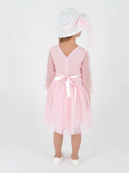 Girl's Hat and Tulle Lace Trend Dress Ak2228