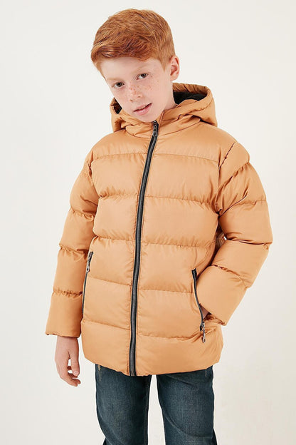 Plush Lined Hooded Winter Coat with Pockets 5761911