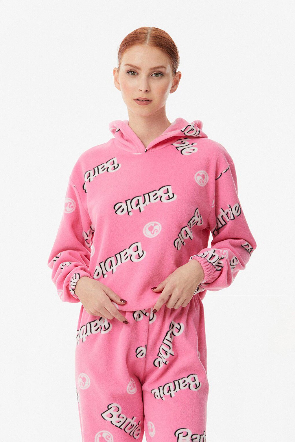 Printed Hooded Pajama Set