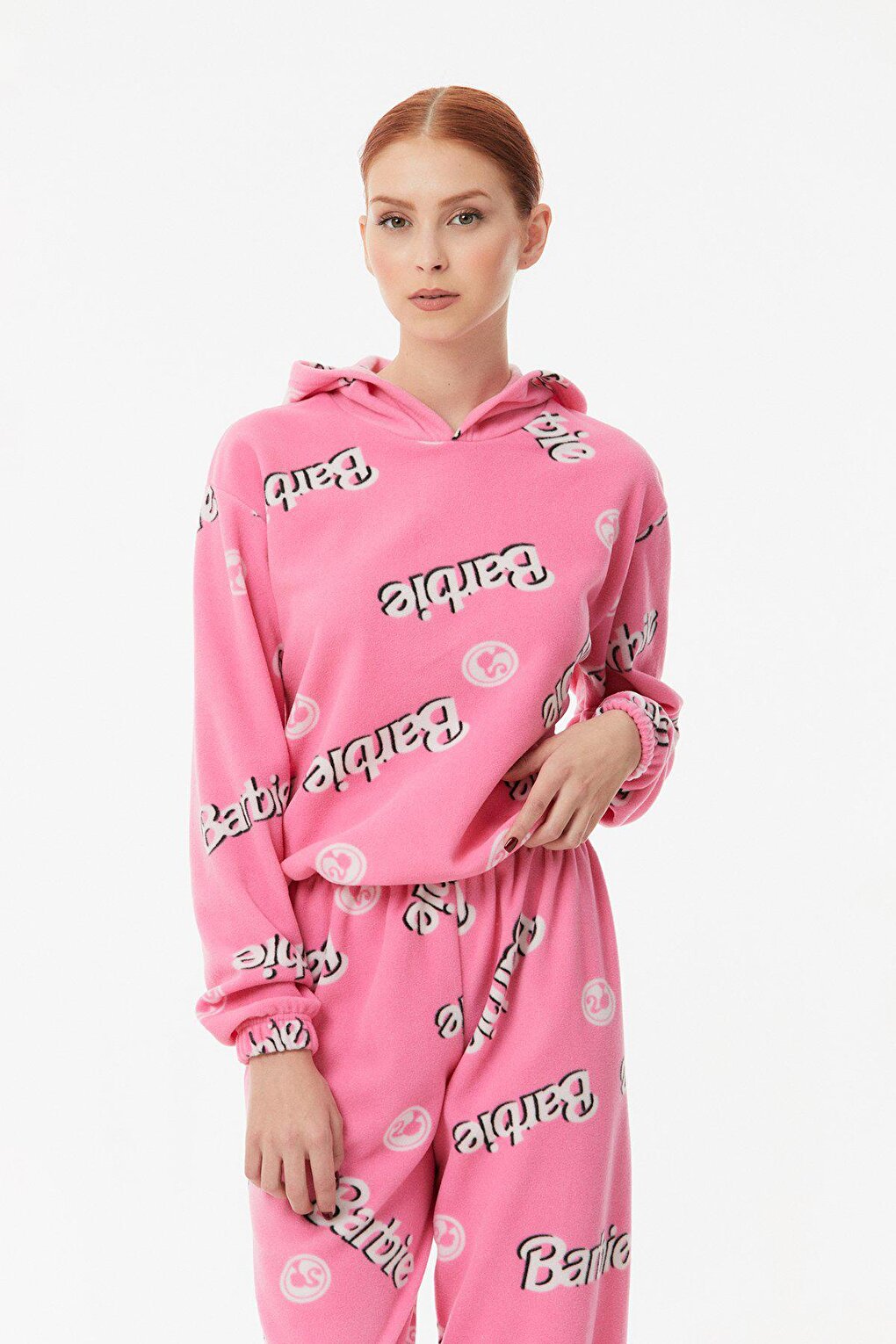 Printed Hooded Pajama Set